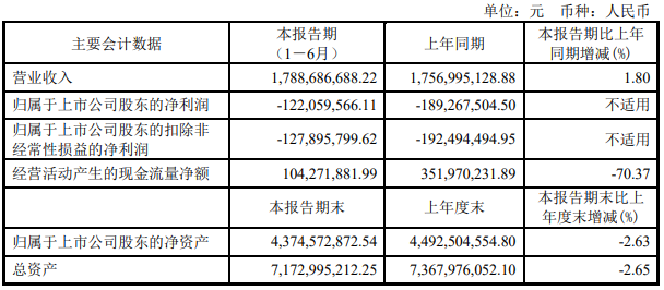 龙腾光电上半年营业收入17.89亿元，同比增长1.8%