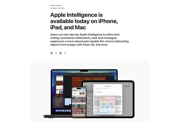 iPhone迈入AI时代，苹果Apple Intelligence功能盘点