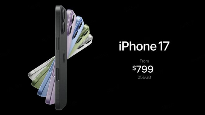 一文看懂iPhone 17系列新品发布会：全系高刷 告别128GB存储 最低5999元起售