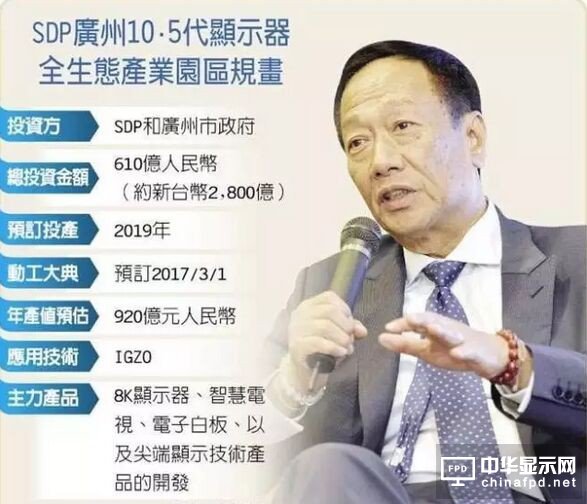 鸿海广州10.5代厂动工已箭在弦上